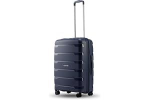 SNITCH Layer Cabin Size Blue Polypropylene Hard Travel Suitcase - Trolley Bag Small & Luggage with 8 Wheels, Premium Lock, Wet & Dry Pouch & Free Shoe Bag