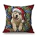 Produktbild Kissen, honestyi Weihnachten Druck Färbe-Sofa Bett Home Decor Kissen Bezug Kissenbezug,, Flachs, 45 cm * 45 cm/45,7 x 45,7 cm M