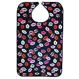 NUOLUX Bib for Elderly Waterproof Mealtime Bib Protector Aid Apron with Crumb Catcher