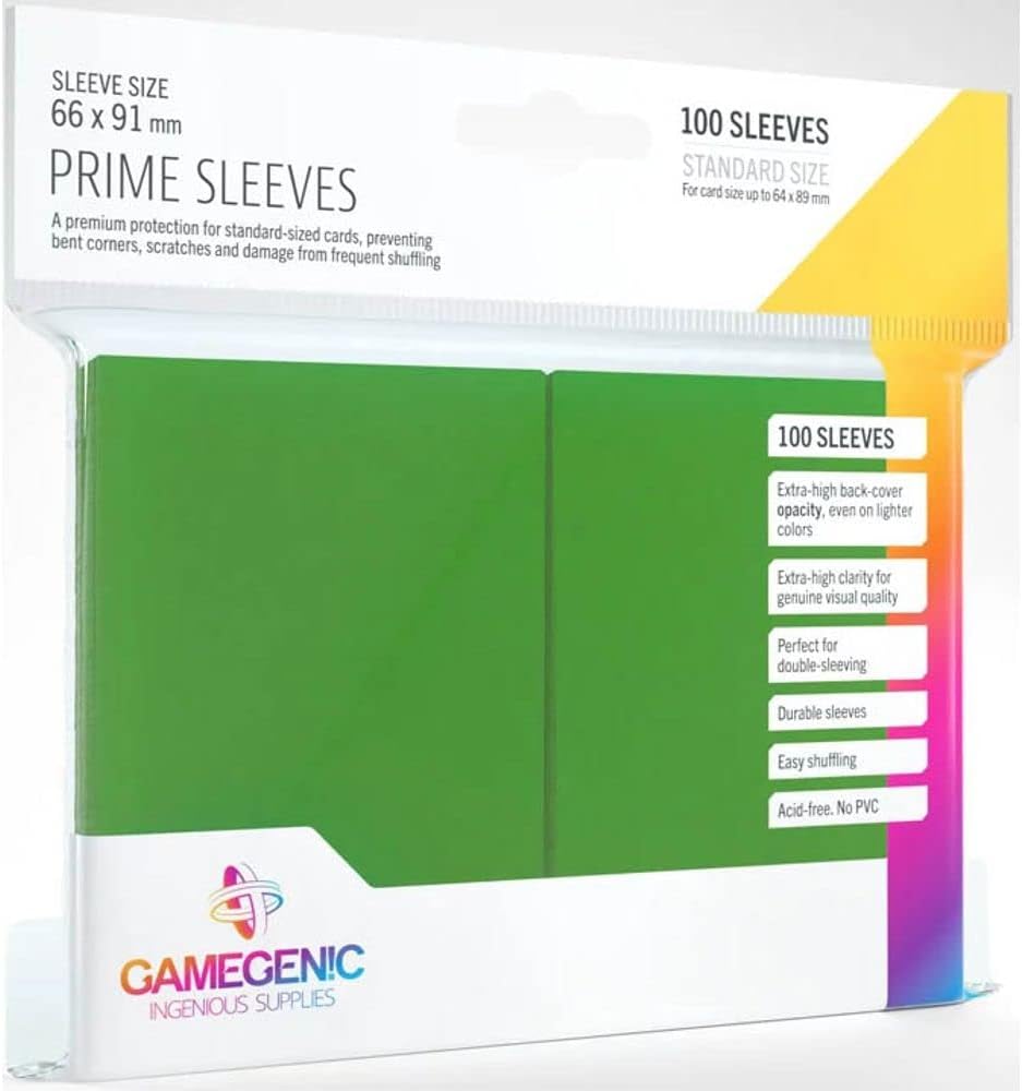 Pack Prime Sleeves Green (100)