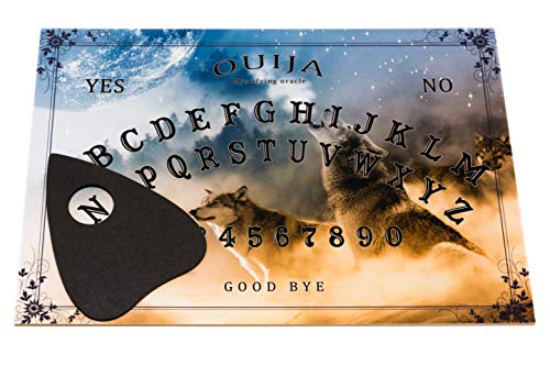 Wiccan Star Lupo Tavola Ouija con Planchette e Istruzioni Dettagliate (in Inglese). Ouija Board