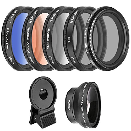 Neewer 37mm Kit d'Accessoires pour Lentille de Téléphone avec 0,45X Grand Angle Objectif Filtres C Neewer 37mm Kit d'Accessoires pour Lentille de Téléphone avec 0,45X Grand Angle Objectif Filtres C