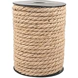 6MM Dicker Garten Bindfäden, 18M Hanfseil Garten Kordel, Natürlicher Dekokordel Schnur für Handwerk, Cat Scratch Post, Bündel