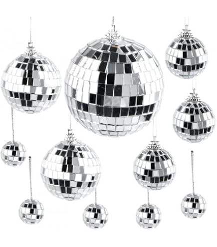 20 Mini Palline Da Discoteca 5 Cm – Decorationi Fai Da Te Per Albero Natale E Feste A Tema Anni '70