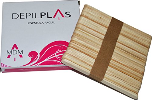Espátula facial de madera para cera depilatoria, Pack 100 unidades