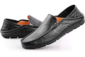 DSJJ Hommes Mocassins Cuir Penny Loafers Conduite Bateau Chaussures Respirant d'affaires Oxfords Ville Casual Souple Chaussons