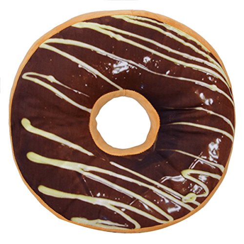 Jecxep Creative Sweet Almohada de peluche, diseño de donut, micropartículas