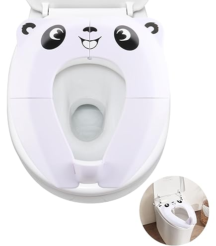 Riduttore WC Per Bambini Pieghevole - Portatile, Con Paraspruzzi, Bianco, Per Potty Training - Foto 8