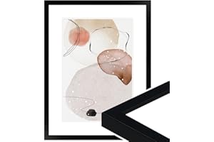 WANDStyle H950 Black Wooden Picture Frame 20 x 28 cm Modern Style for Hanging Photo Frame Made in Germany