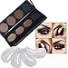 Eyebrow Kit, Tinabless 4 Colour Makeup Eyebrow Shaping kit Eyeliner Eyebrow Pallet with Mirror Eyebrow Brushes Makeup Eyebrow Stencils and Powder Makeup Eyebrow Palette Comestic Tool