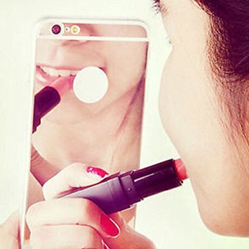 Donkeyphone 599371031 - funda gel con efecto espejo dorada carcasa silicona transparente para iphone 6 plus y 6s plus  5 5   