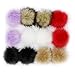 Produktbild WPQES DIY 12pcs Faux Fuchspelz Fluffy Pompom Ball zum Stricken Hüte, Taschen, Schlüsselanhänger, Schuhe, 10cm (4") Mix Farben Set A