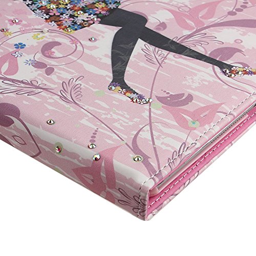 Für iPad 2 Hülle,Für iPad 3 Schutzhülle Tasche Case – Funyye Smart Cover Leder Case Schutz Hülle Tasche Für iPad 4,[Blume Fee Mädchen Kristall Diamant Muster] PU leder Kunstleder Schutzhülle Tasche mit Ständer Für iPad 2/3/4 + 1x Stylus Pen – Kleider Prinzessin - 4