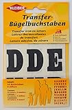 Kleiber Buchstaben und Zahlen zum Aufbügeln, schwarz, 3,5cm x 2,5 cm