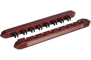 PowerGlide Soporte de Pared para Taco de Billar de Billar (Capacidad para 8 Tacos)