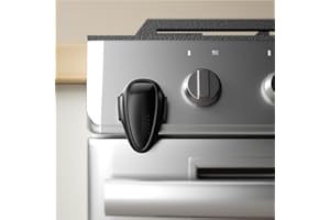 EUDEMON Serrure de porte de four, Pour enfant, Facile à installer et à utiliser, Matériau durable et résistant à la chaleur, Aucun outil nécessaire ni perceuse (Noir profond, 1 Pièces)