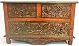 Cómoda PurEtnic cajonera Madera Teca Maciza Intagli Oriental Muebles étnico Puerta TV Opium cómoda China Madia Aparador salón Dormitorio salón Oferta