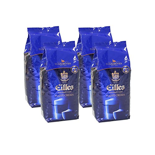 Eilles Gourmet Café Caffè Crema, 1000g, ganze Bohne 4er Pack
