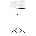 SKEIDO Foldable Sheet Music Tripod Stand Holder Lightweight with Water-resistant Carry Bag for Violin Piano Guitar Instrument Performance