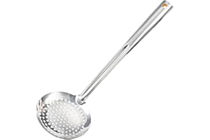 Contiup ZOOM TIME Dia 14CM Stainless Steel Skimmer/Slotted Spoon/Strainer Ladle With ABS Plastic Heat Resistant Handle