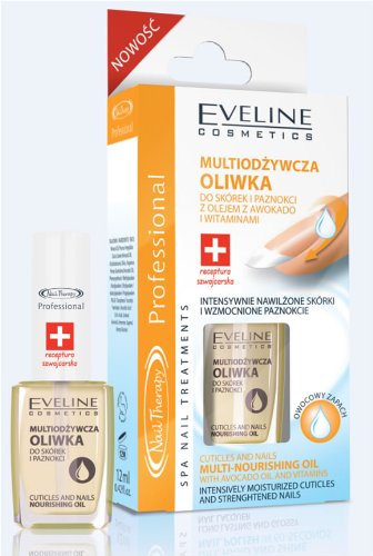 Eveline Cosmetics - Cuticles & Nails Multi-Nourishing Oil with avocado oil and vitamins (moisturiser and strenghtener)