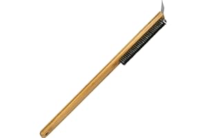 VIGCEBIT Grill Brush, Pizza Oven Brush, Long Handle Wire Cleaning Brush With Scraper, Heavy Duty Griddle Cleaning Brush For Charcoal, Grills, Cookware, Oven, Grate, Stove Top