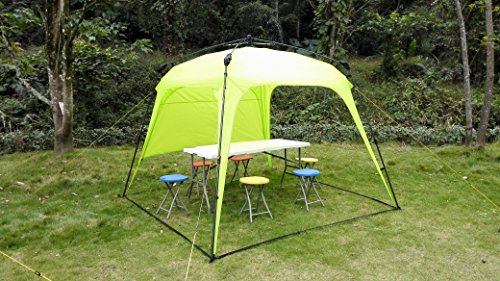 Lumaland Pavillon mit 1 Seitenteil, ca. 250 x 250 x 190 cm, robustes Partyzelt, grün - 7