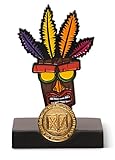 crash bandicoot xbox one mejor precio Medalla dorada coleccionable de autenticidad con caja para botín y nombre del personaje