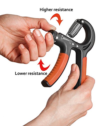 Hand-Trainingsgerät, Mture Federgriffhantel Fingerhantel Handmuskeltrainer Handgreif-Trainer Griff-Verstärker einstellbarer Widerstandsbereich von 22 bis 88 Pfund (10-40 Kg) - 4