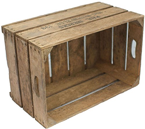 Original Obstkiste „Elfriede“ aus dem Alten Land – Stiege Weinkiste Natur 54x35x30 cm (LxBxH) - 2