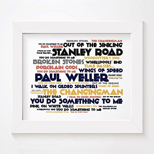 Paul Weller Poster Print - Stanley Road - Lyrics Gift Signed Art