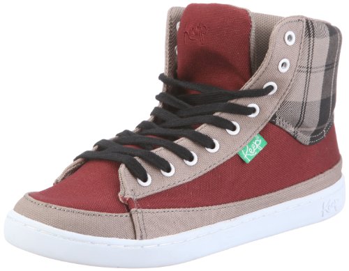 Keep Unisex - Adult Guerra Boot Trainers, Red (rot/maroon Linen Plaid), 36.5 EU