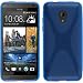 Produktbild PhoneNatic Case für HTC Desire 700 Hülle Silikon blau X-Style + 2 Schutzfolien