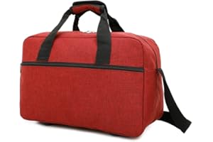 RAYKONG Ryanair Borsa da Cabina 40x20x25 cm Bagaglio da Viaggio Borsa da Cabina per Aereo a Mano Cinghia Regolabile con Rinforzo per le Spalle.(Cab-1-Rosso)