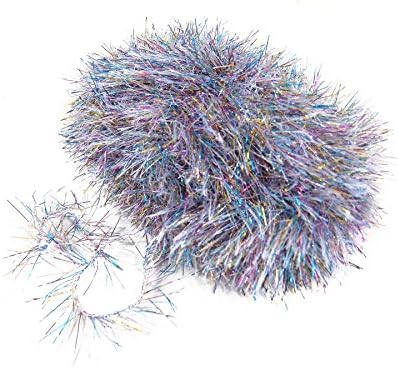 Argent Silver Teal Gold Tinsel Sparkle Eyelash Chunky 50g Wool Yarn Ball Free Scarf Pattern