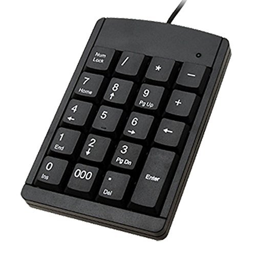 SODIAL (R) Mini USB Numerische Tastatur fuer Laptop PC Computer - Schwarz