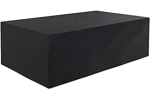 XINMEI ART Housse Salon de Jardin Différentes Tailles Protection Bache Table de Jardin Mobilier Extérieur Imperméable Coupe-Vent Anti-UV Résistant Au Froid Housse de Meuble Tissu Oxford Noir 170x170x75cm