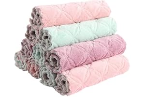 ‎SUNLISKY Sunlisky Mikrofasertücher Mikrofaser Putztücher Spüllappen Super Saugfähige Putzlappen Fusselfrei Microfasertücher für Geschirrspülen Haushalt Reinigung Putztücher Waschbar 10er Set 25x25CM