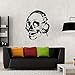 Produktbild guijiumai Kreative Skeleton Wandaufkleber Schädel Musik Kopfhörer Dekoration Wandtattoo Abnehmbare Vinyl Kunst Aufkleber Wohnkultur Rosa 39 cm X 40 cm