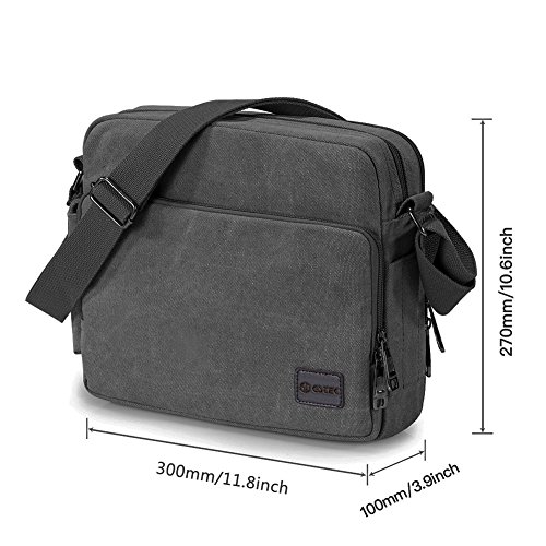 GSTEK Messenger Tasche Kuriertasche Umhängetasche Messenger Bag, Unisex Casual Vintage Stoff Rucksack - 4