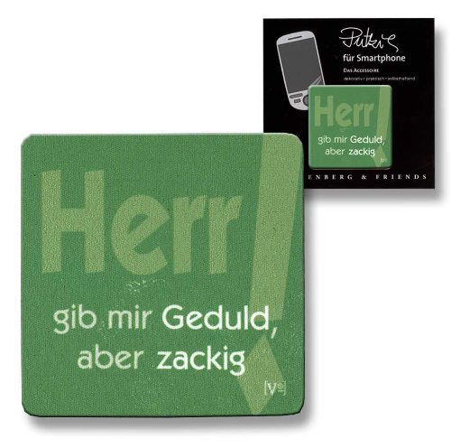 Putztuch fürs Handy Displayputztuch Putzi für Smartphone Herr gib mir Geduld aber zackig