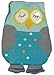 Hot Water Bottle With Knitted Blue & Turquoise Owl Design Cover By Pippa Simmons Design