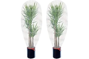 DDGAO 2 Packs Insect Bird Barrier Netting Mesh with Drawstring Garden Bug Netting Plant Cover for Protect Plant Fruits Flower