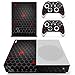 Produktbild Morbuy Xbox ONE S Design Folie Skin Vinyl Aufkleber Sticker für Microsoft Xbox ONE S Konsole + 2 Controller Skins Set (Schwarzer Wabe)