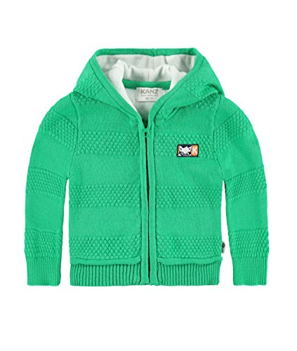 Kanz Baby Boys Strickjacke m. Kapuze 1/1 Arm Hooded Long Sleeve Cardigan, Green (ming Green Green 5089), 6-9 Months (Manufacturer size: 74)