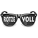 Produktbild COOLEARTIKEL Partybrille Motiv „Rotze Voll“ | beklebte Sonnenbrille | Spaßbrille für Mottoparty | Atzenbrille mit UV-Schutz | UV 400 Filter 3 | Schwarz