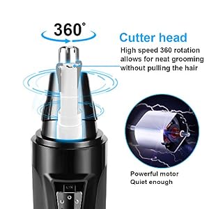 Electric Nose Ear Hair Trimmer,Jack & Rose Waterproof Fast Eyebrow Face Clipper Shaver with Power Indicator Light and… - Image 5