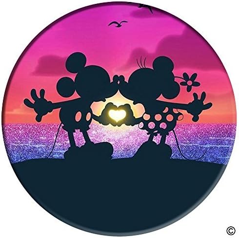 Multi-Function Mounts and Stands, Expanding Stand Grip Pop Mount Socket for Smartphones Love Mickey Mouse kiss