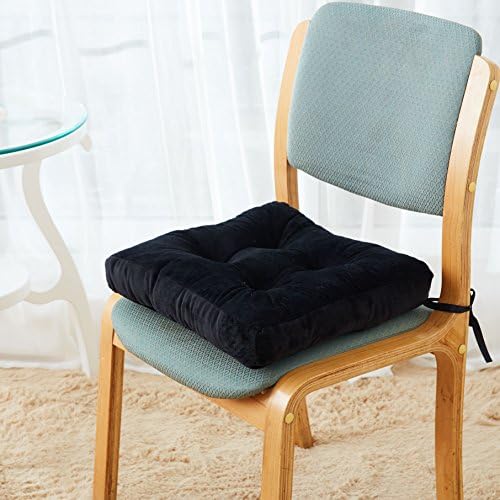 EFRC The seat cushion is thick, the computer chair cushion, buttocks tatami mats and meditation cushions 40*40*10cm, black
