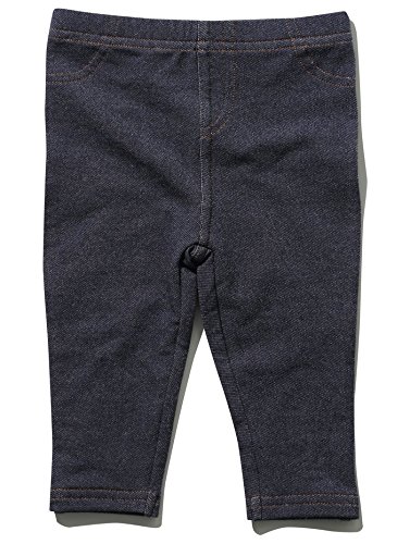 M&Co Baby Girl Soft Cotton Stretch Full Length Denim Look Jeggings Leggings Denim 12/18 Mnth